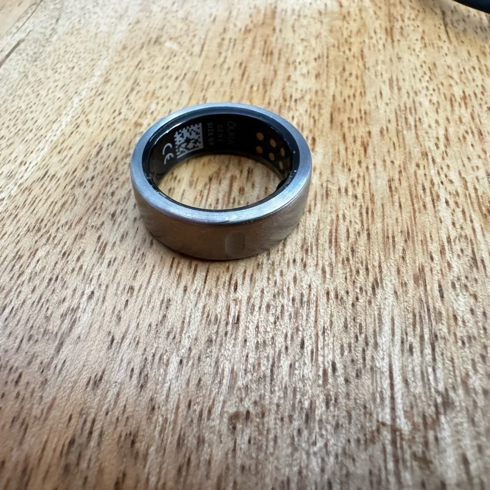 Oura Gen3 Smart Ring in Black with Silver Interior